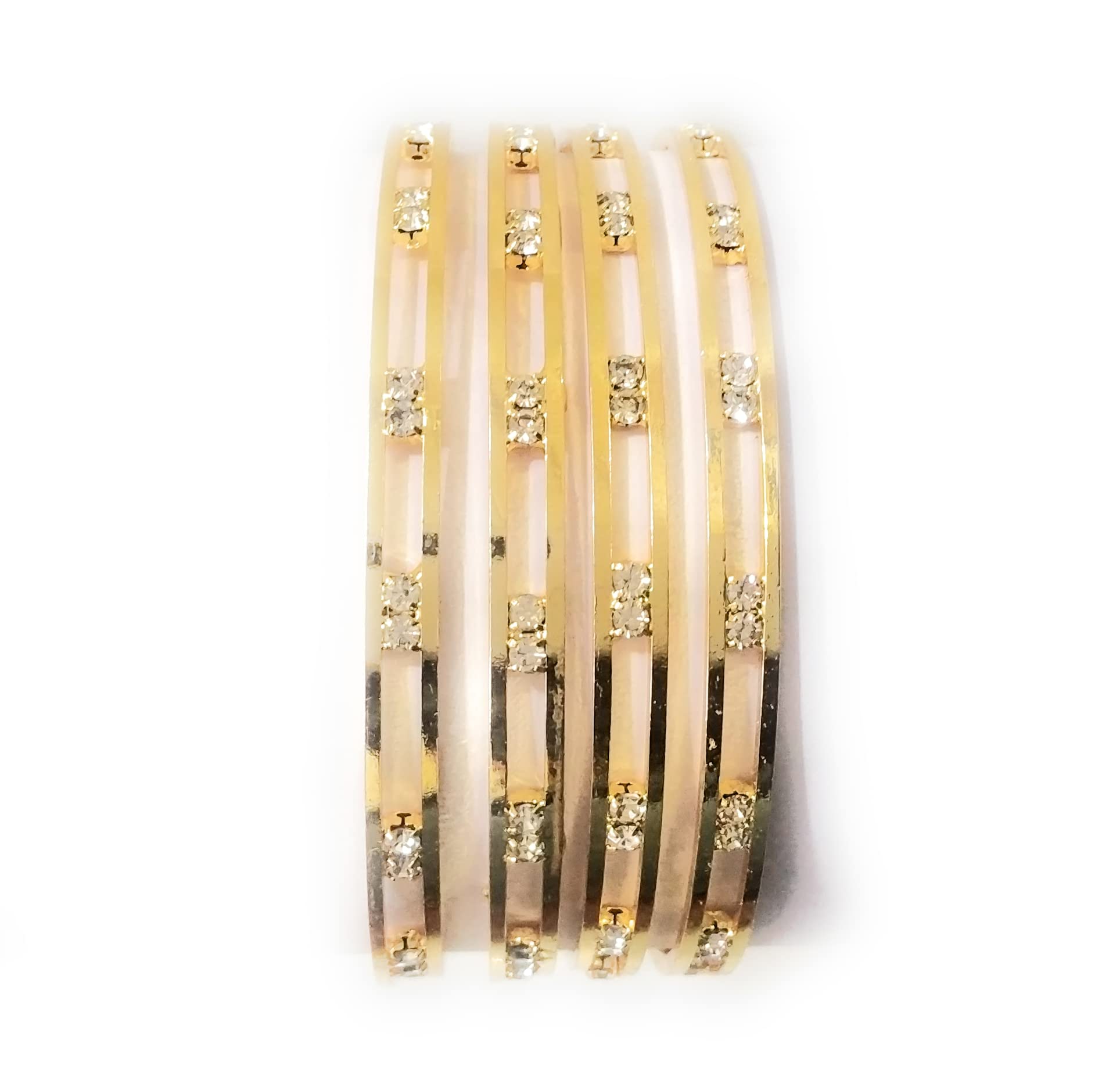 Santosh Enterprise Brass Gold plated stone bangles set of 4 piece for womens and girls. (2.6) (B0BMLQ6Y1S) Amazon Price History, Amazon Price Tracker