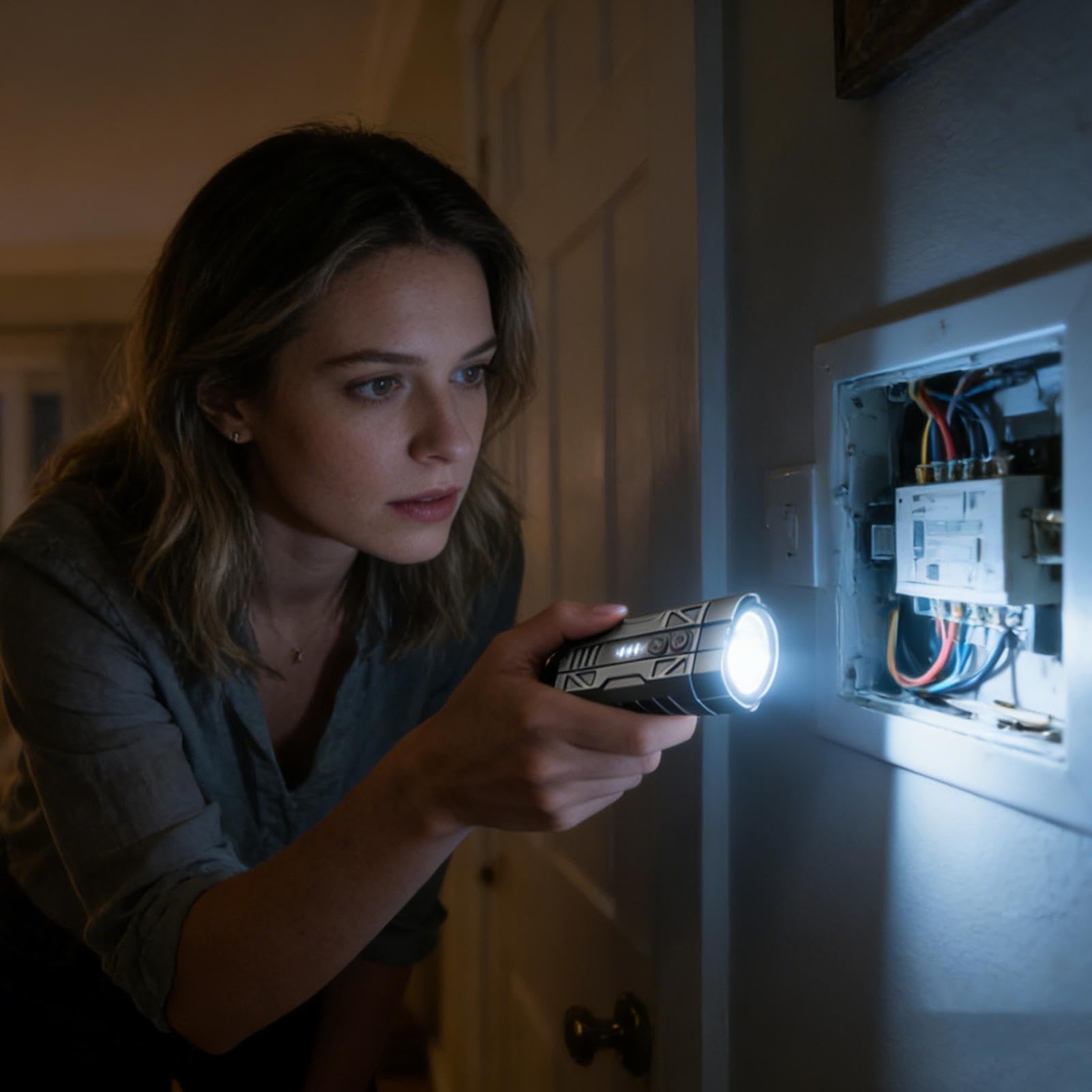 Latarka LED 8 Trybów Magnetyczna Jasny Wyświetlacz Baterii