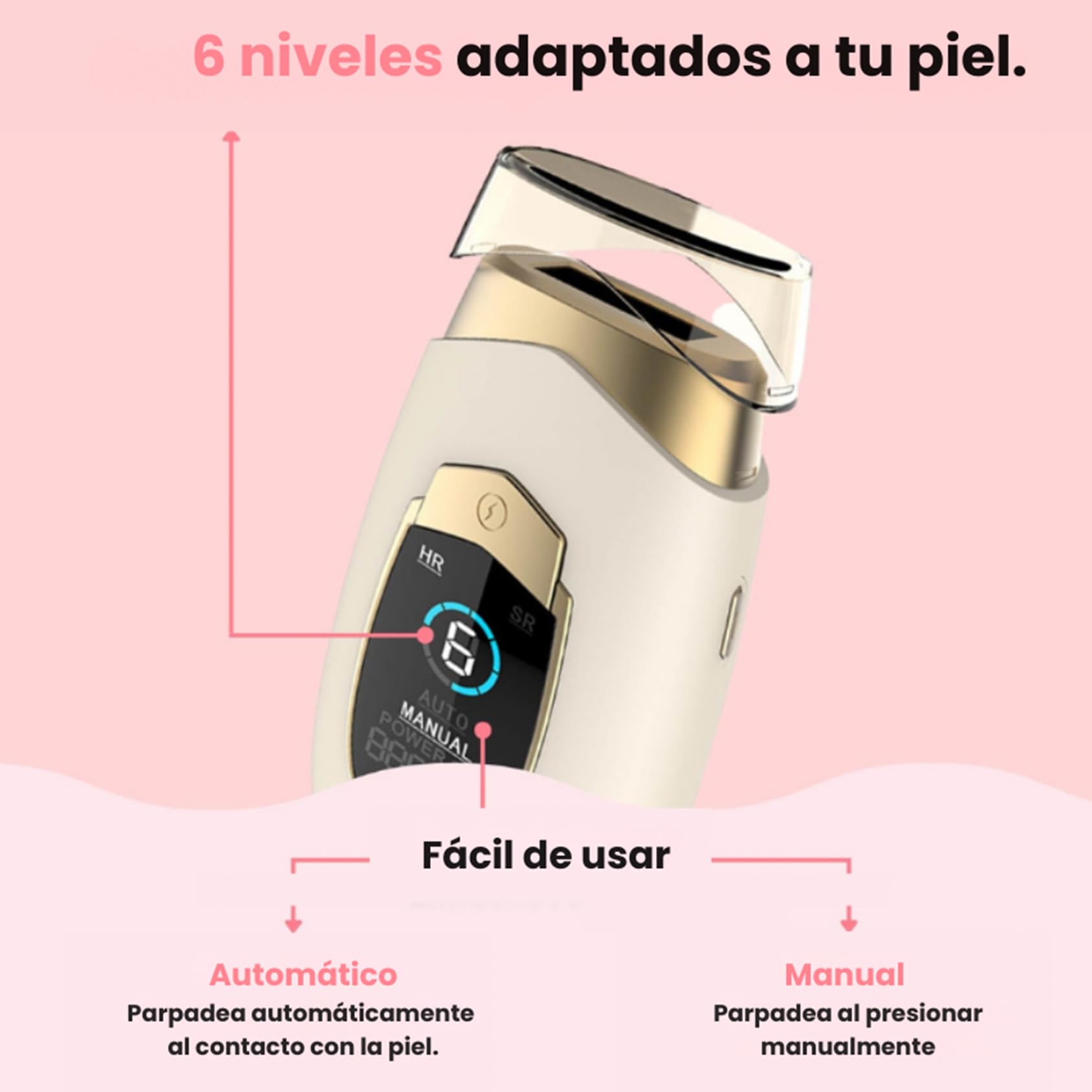 Depiladora, Tecnología IPL, Detiene el Crecimiento del Vello, Proporcionando una Piel Suave con una Sensación Delicada e Indolora(Lila Claro)