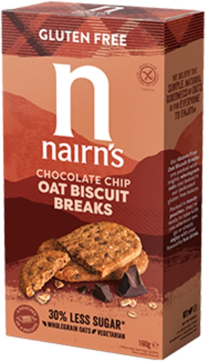 Nairn's Gluten Free Chocolate Chip Oat Biscuits Breaks (160g)