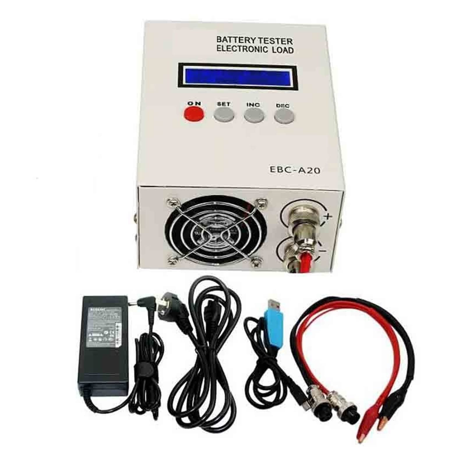 Tester Batterie, EBC-A20 Tester di capacità della batteria Litio piombo acido Litio ferro Carica ternaria e strumento di scarica Carica 5A Scarica 20A,Tester Pile