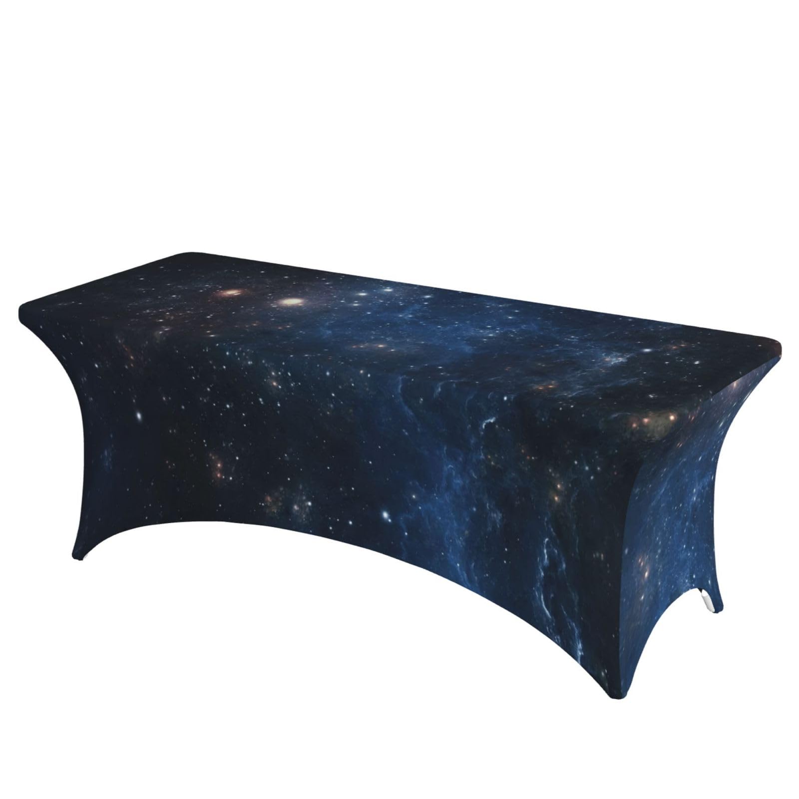 AYYQWE Galaxy Space. Print Elastic Rectangular Tablecloth For Banquet Outdoor Picnics Office Table Cover