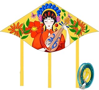 Kite for Outdoor Games and Activities Pipa Girl Kite Set Adult Children Kites Breeze Easy to Fly Kite 260 Meters Kite Line Outdoor Sports Long Tail Kite Easy Fly Kites