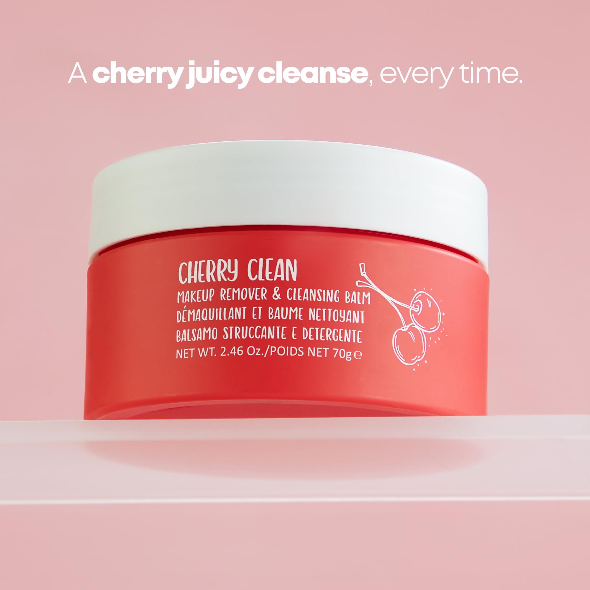 W7 Cherry Clean Struccante & Balsamo Detergente - Pelle Pulita Senza Olio