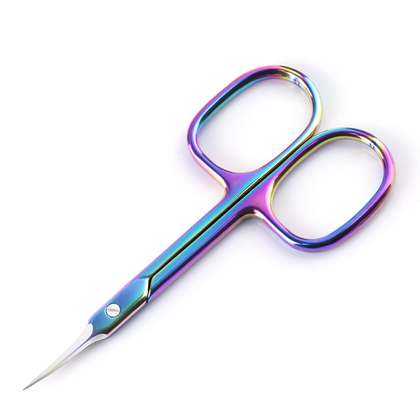 BNG Ciseaux à cuticules professionnels tranchants et incurvés pour ongles, ciseaux à ongles tranchants pour homme et femme, outil de pédicure, manucure et nail art, violet