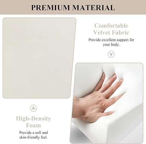 Miniatura 6 de NIOIIKIT Silla de oficina tejida en casa, silla de escritorio tapizada de terciopelo con respaldo abierto, silla de trabajo de altura ajustable,