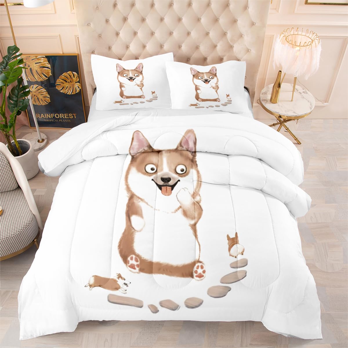 Couette imprimée 200x200 thermorégulatrice pour stopper la transpiration nocturne