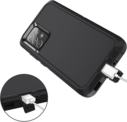 Miniatura 5 de Funda para Samsung Galaxy A52 5G a prueba de golpes, a prueba de polvo y caídas, 3 capas de protección de cuerpo completo sin protector de pantalla,