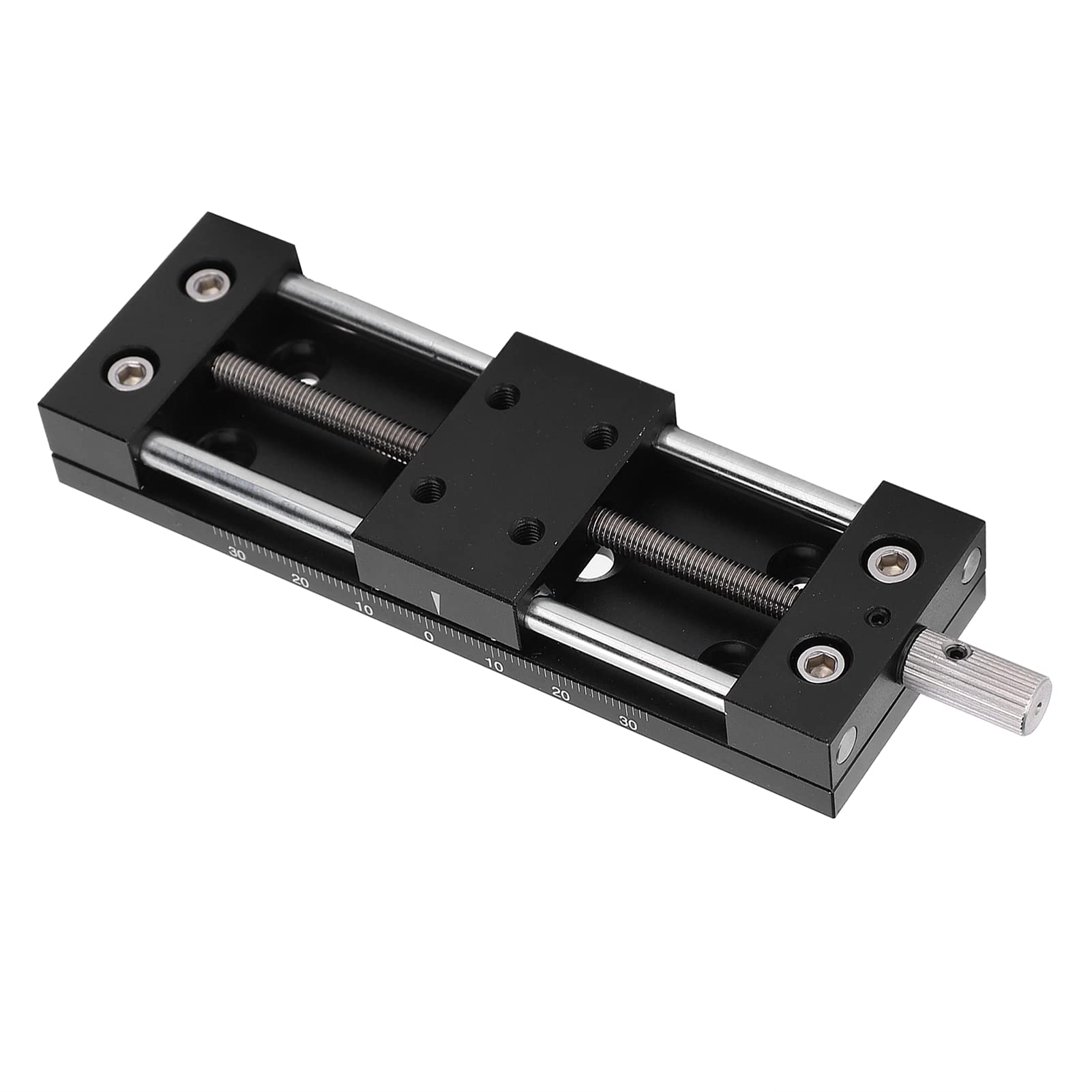 SP40A - Mesa deslizante DB65, eje X - Perilla manual de ajuste fino, plataforma de corte de aleación de aluminio, guía en de milano de 65 mm de carrera para microscopios e