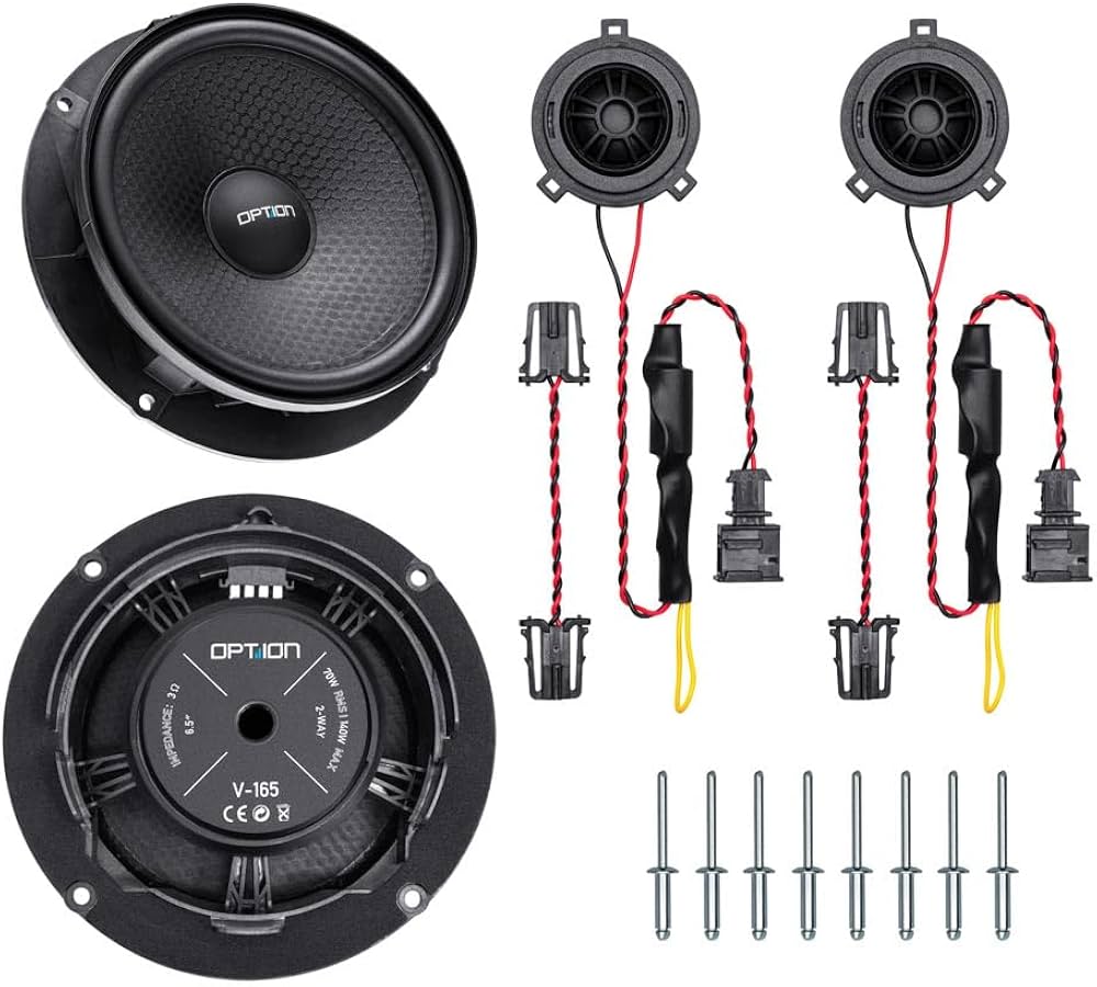 Option Speaker Set Compatible with VW T-Cross - 100% Plug & Play