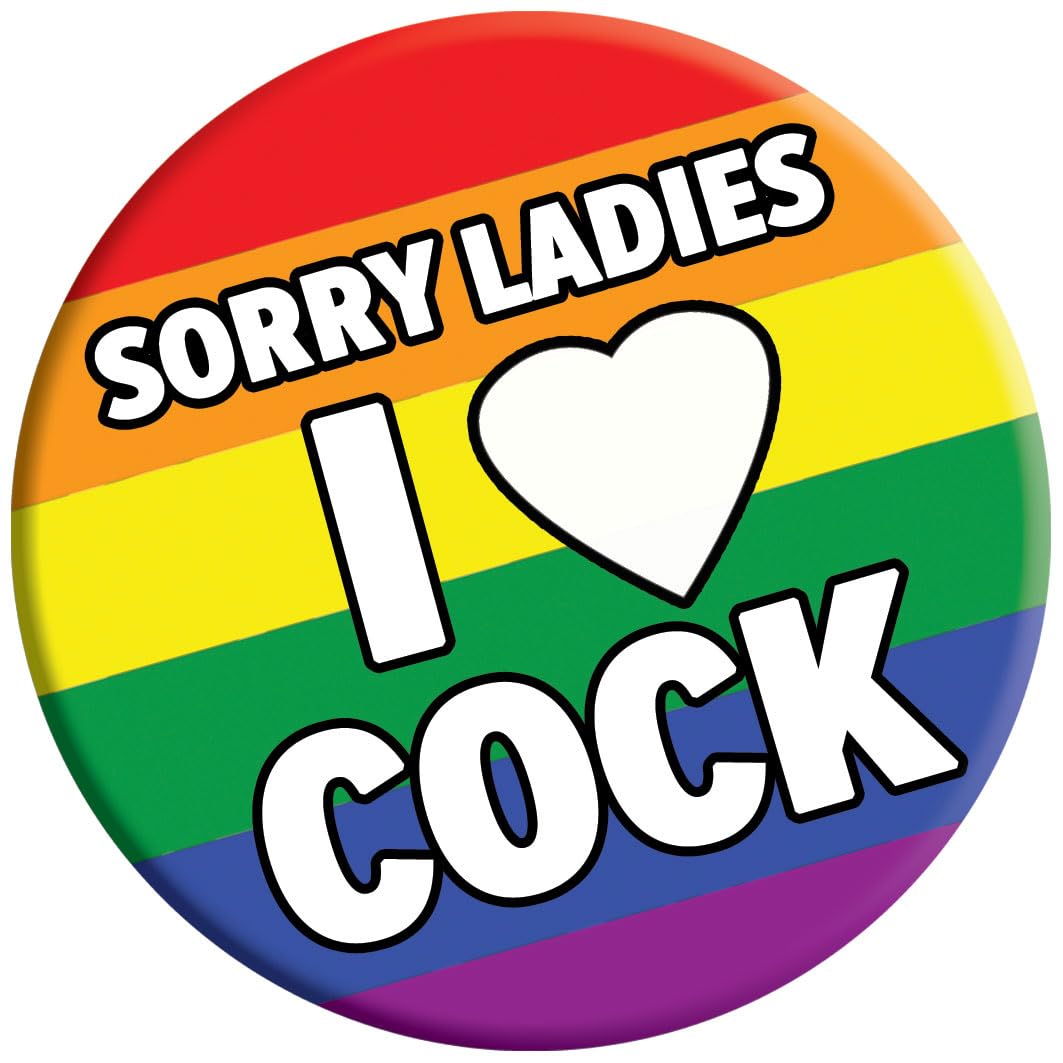 Funny Novelty Pin Button Badge Gay Pride Accessories Sorry Ladies LGBT Gift