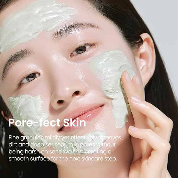 Fraijour Wormwood Enzyme Cleansing Pack Korean Powder Face Cleanser & Exfoliant with Papaya Enzyme, AHA BHA PHA, Low pH, Clears Acne & Pores, Smooths Texture, for All Skin Types, 2.82 oz.
