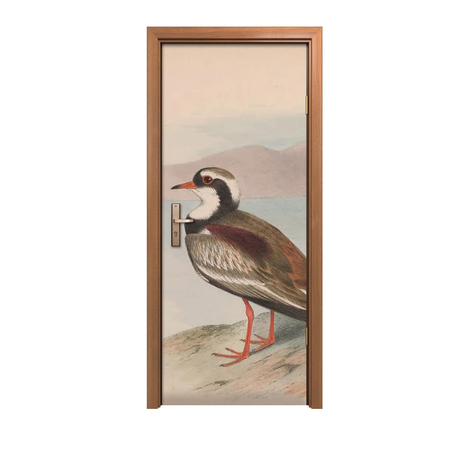 Autocollant de porte oiseaux 80x200 cm pour une ambiance nature dans votre salon