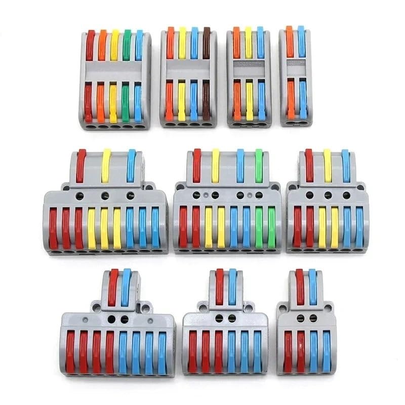 POWTAXBJGD 5~100pcs Push-in Electrical Wire Connector Terminal Block Fast Wiring Cable Connectors for Cable Connection(LT-633,50pcs)