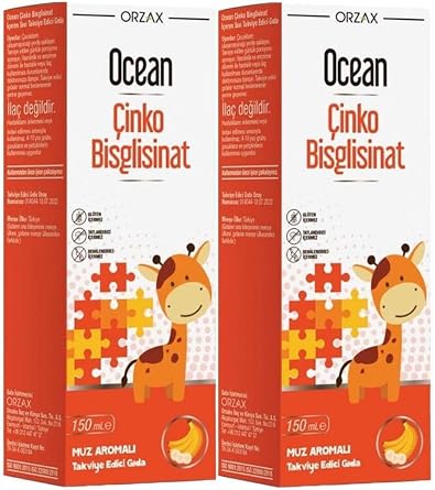 Ocean  inko Bisglisinat  urup, Muz Aromal , 150 ml, 2 Adet