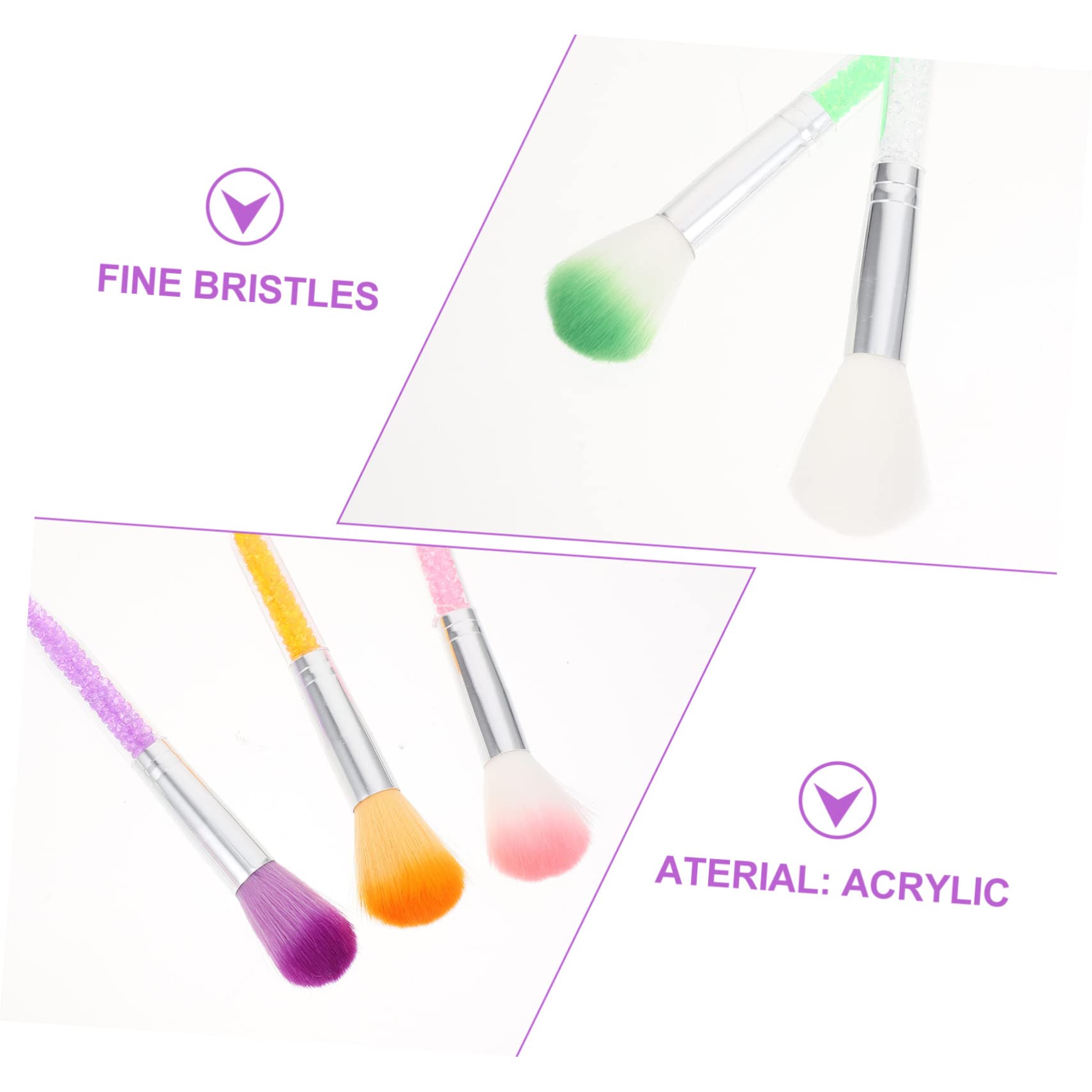 FRCOLOR 14 Pz spazzola per la pulizia delle completo di strass strumento per manicure creativo pennelli pennelli per detergente per spazzolino per le