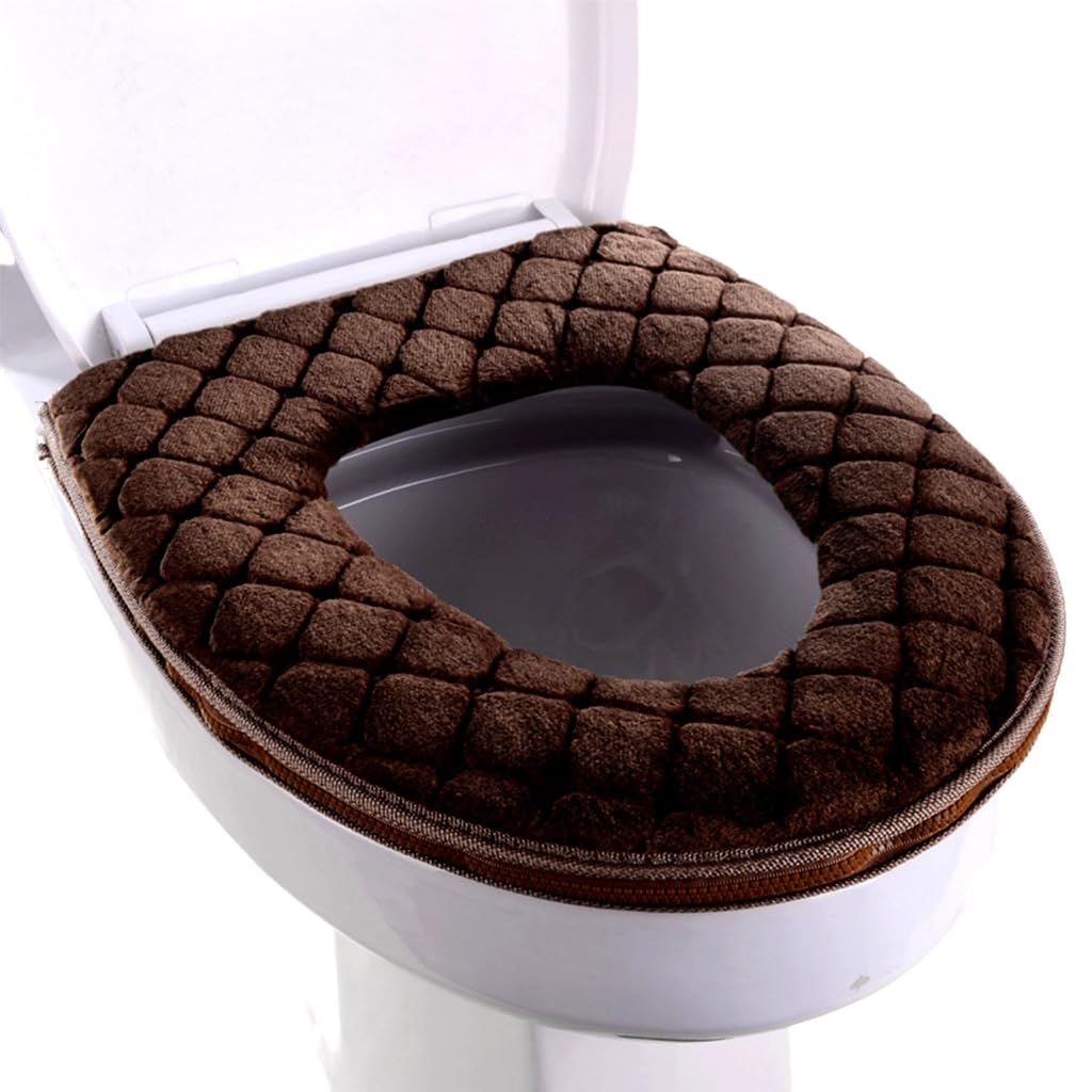 Lilinzhi Bn Thick Warm Toilet Seat Cushion Stretchable Washable Cloth Universal Toilet Seat Mat/Seat Cover Pad (Bn)