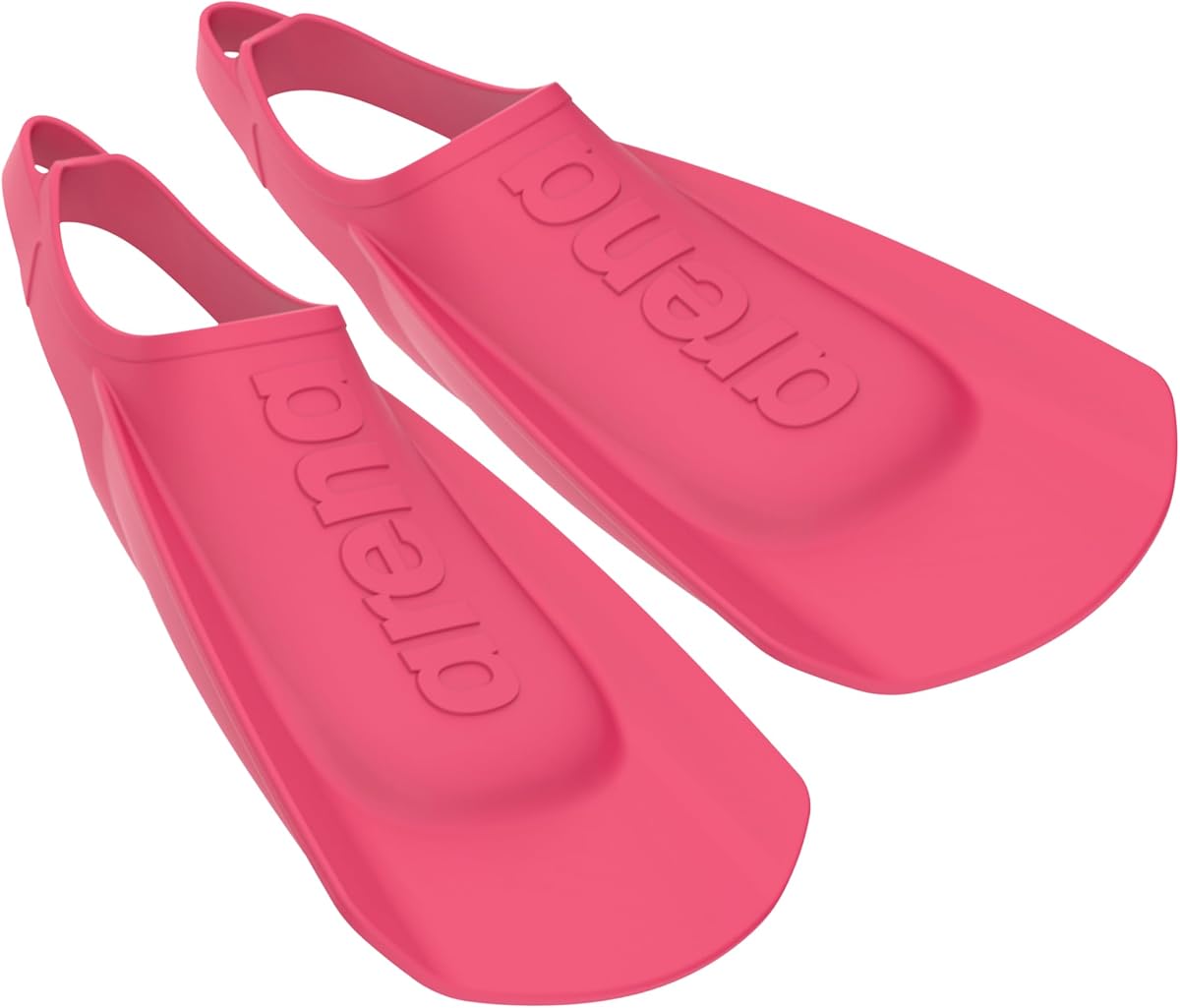 Arena Unisex Adult Comfortable Lightweight Swim Training Fins for Men and Women Silicone Short Blade Flippers Open Heel