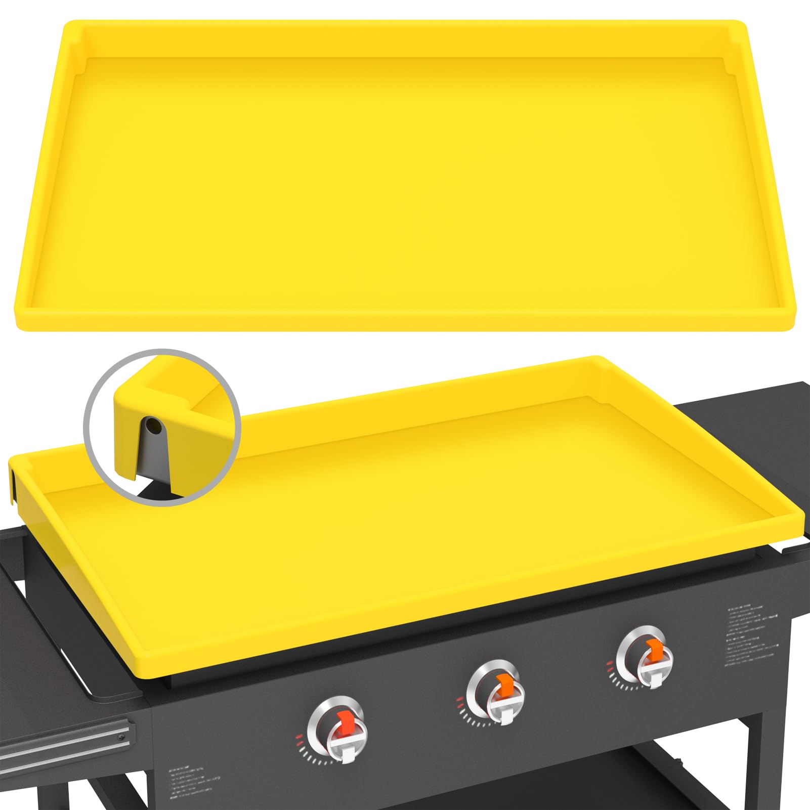 Tapis de cuisson en silicone idéal pour cuisiner sur plancha Blackstone 28" en terrasse