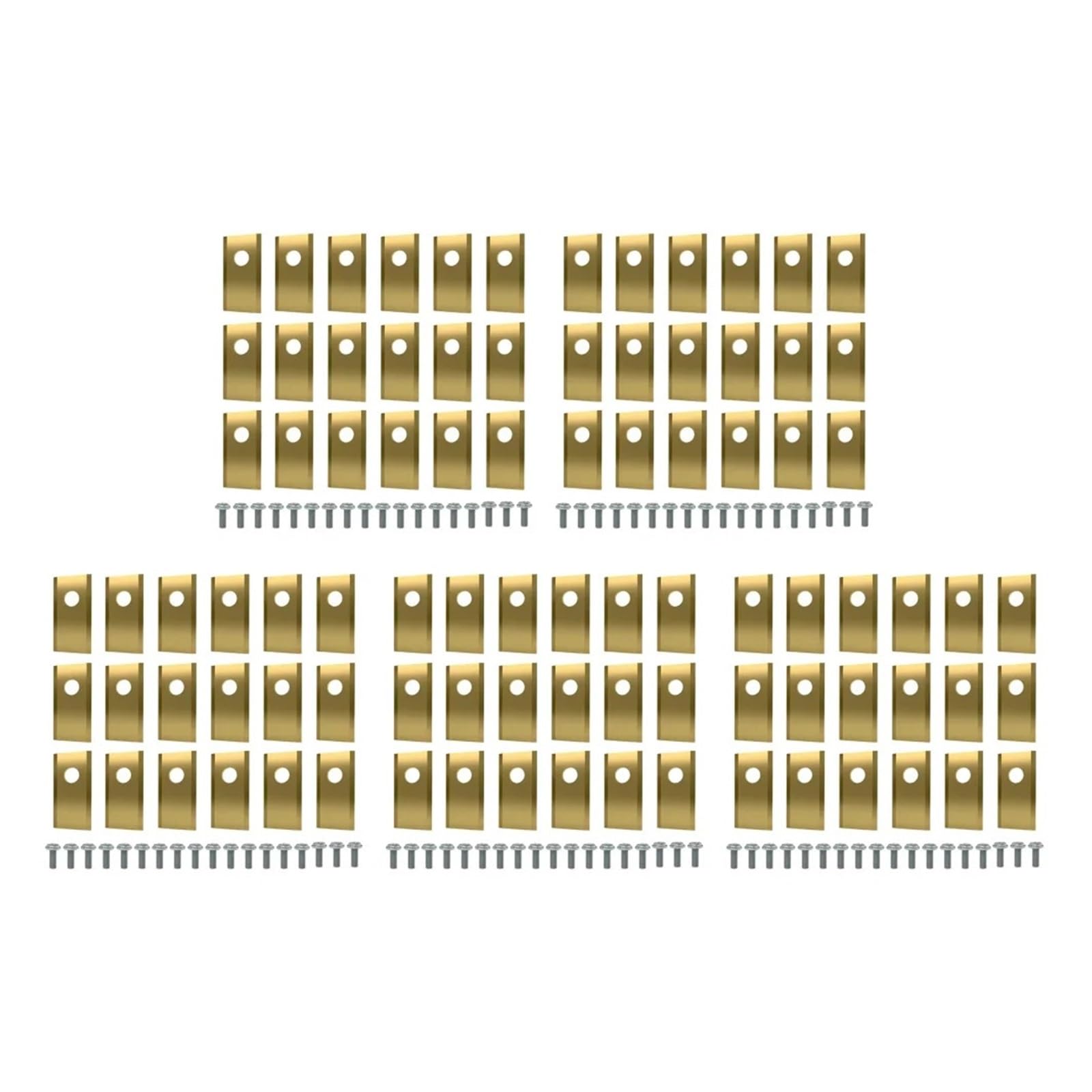 Juego De Cuchillas De Corte for Cortacésped De 18/36/54/72/90 Piezas Kit De Tornillos De Cuchilla De Repuesto for Cortacésped De Acero Inoxidable Compatible Con Cortacésped Worx Landroid(90PCS Gold)