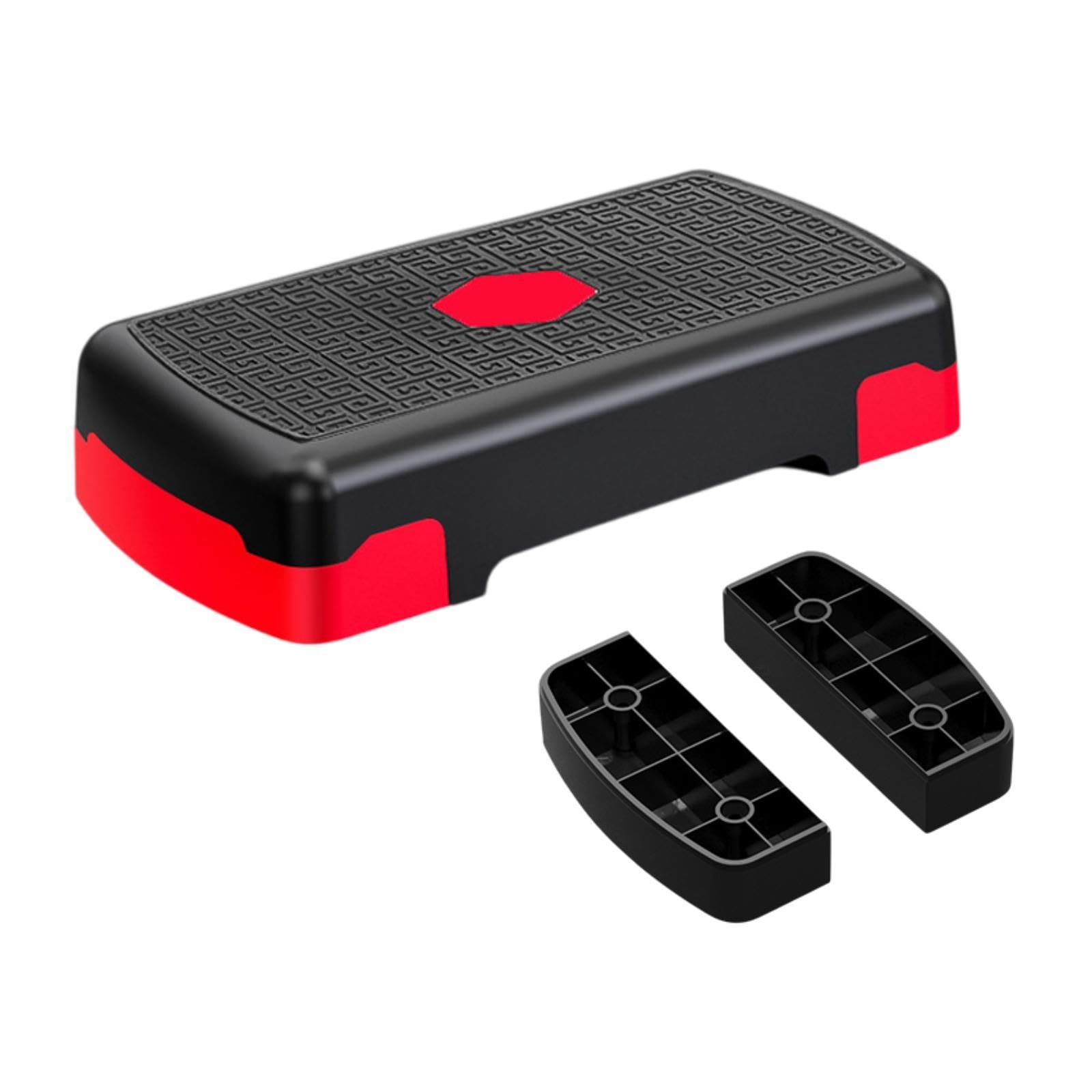 ATORSE Aerobic Stepper Adjustable Workout Stepper for Gym Strength Fitness Training Red Black-image-48