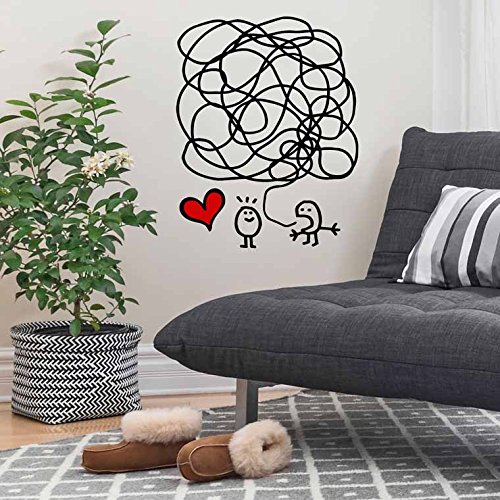 chispum Stickers muraux sticker mural mural folietangled Love 28 cm x 31 cm