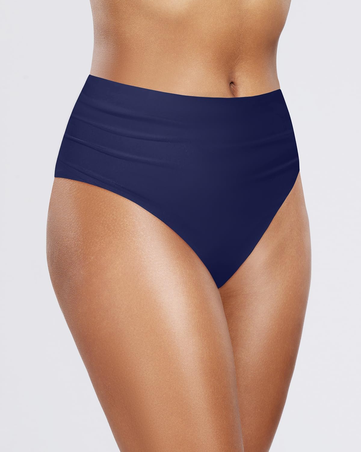 Daci Full Coverage Bikini Bottoms - Mid Rise Bathing Suit Bottoms for Women Tummy Control Swimsuit Bottom