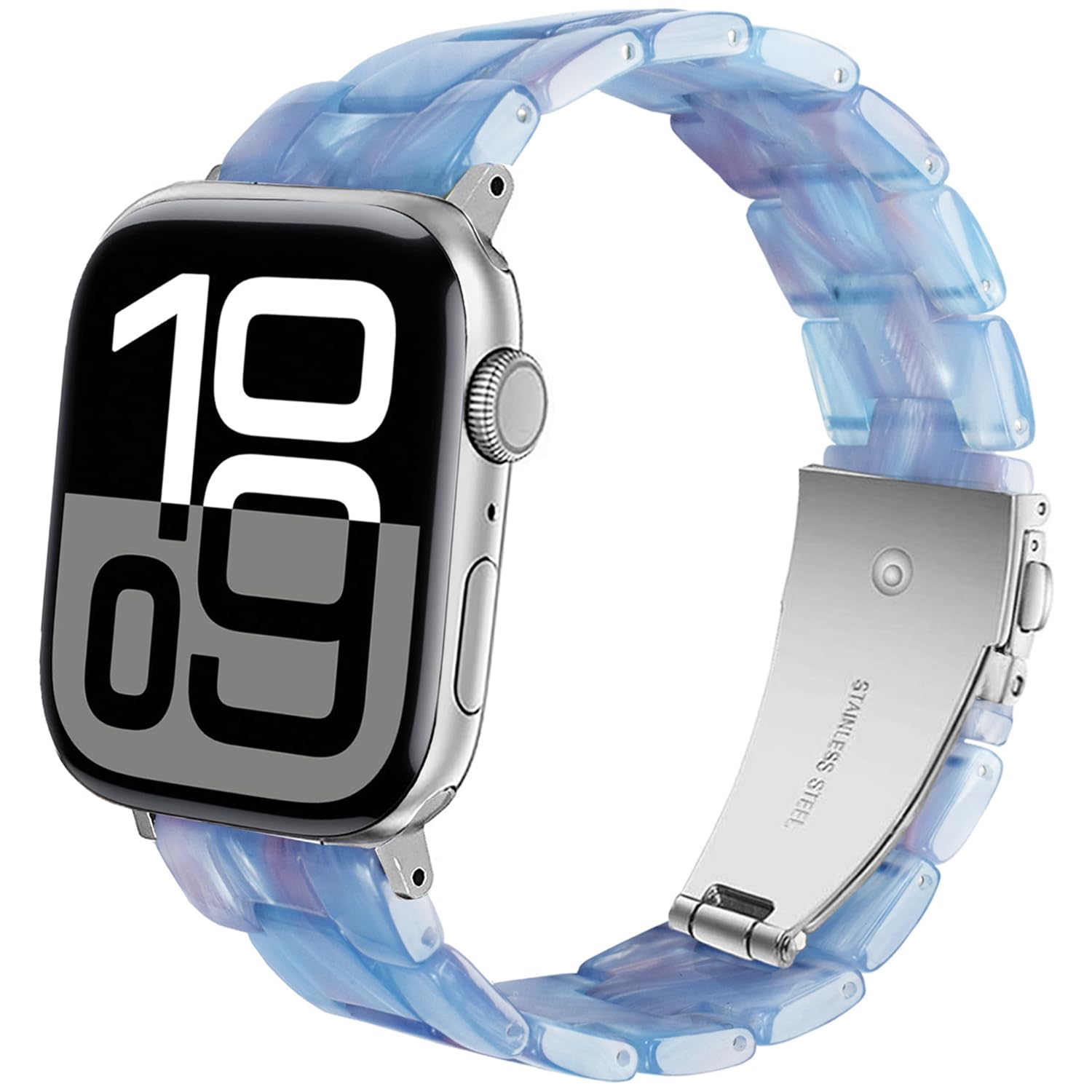 DEALELE Bands Compatible with Apple Watch 49mm 46mm 42mm 45mm 41mm 44mm 40mm 38mm, Colorful Resin Replacement Strap for iWatch Series 10/9 / 8/7 / 6/5 / 4/3 / Ultra/SE Women Men — view 11