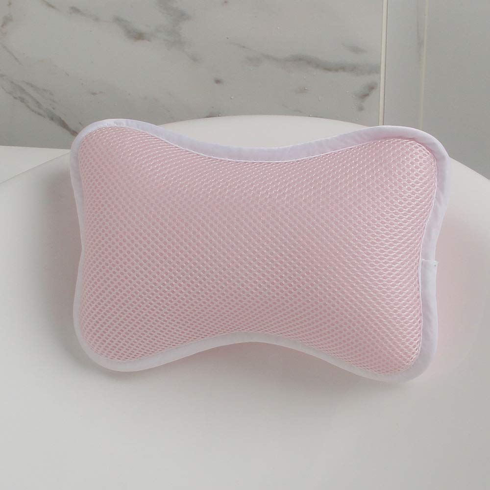 Almohada de baño de SPA de Malla 3D, Almohada de bañera con 2 ventosas, Suave y cómoda, reposacabezas de Cuello y Hombros, for Todas Las bañeras, jacuzzis, jacuzzi/113 (Color : White)