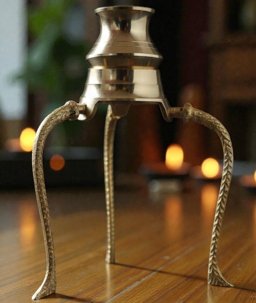 Religious Pure Brass Shivling Jal Abhishek with Kalash Lota Stand for Small Shivlingam Idol, Daily Worship, Mahashivratri Saawan Rituals, Jalabhishekam-image-39