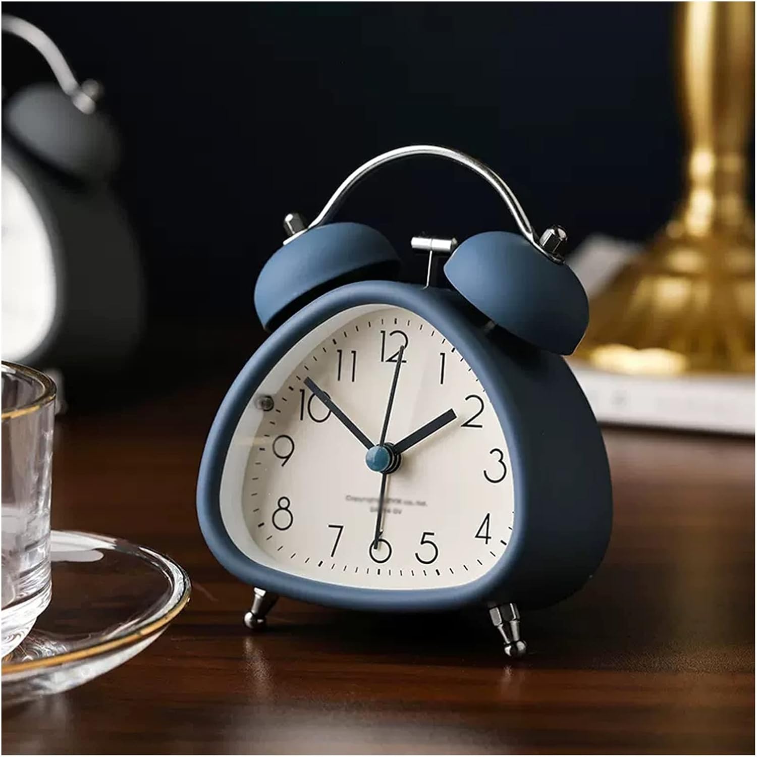 Kids Alarm Clocks Small Triangle Analog Twin Bell Alarm