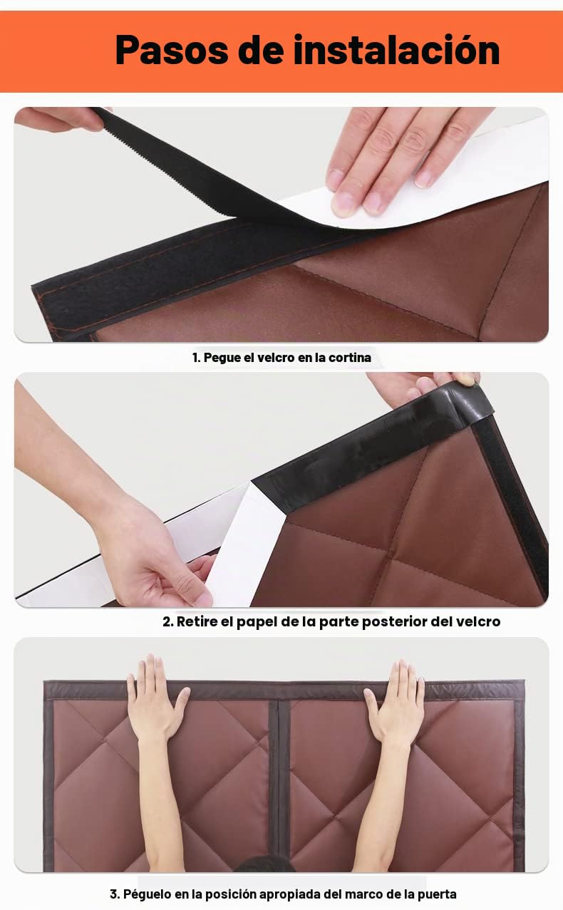 Cortina Aislante Magnética para Puertas, Aislamiento para el Invierno. Ideal para Habitaciones Con Aire Acondicionado y Calefacción. No Requiere Perforación, Fácil de Instalar. 60 x 180cm, Gris
