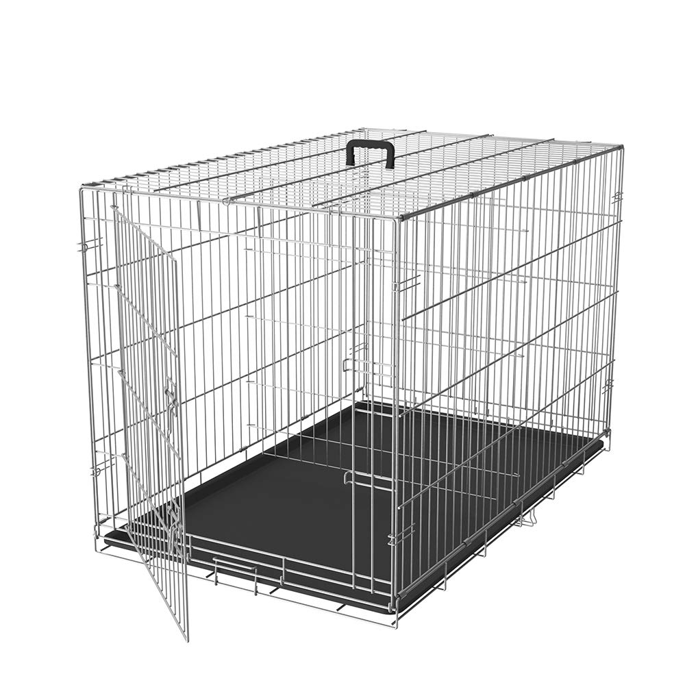 Buy Folding Dog Crate,Single Door Galvanized [Never Paint Off] Dog