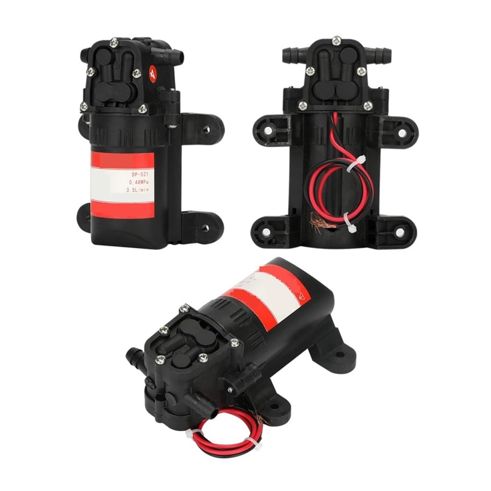 DP-521 12V 70PSI 3.5L/min Diafragma Rociador De Agua Micro Bomba Eléctrica Duradera Agrícola 12 V Alta Presión Coche Lavado Caudal Presión Satisfacen Necesidades(12V+Battery Adapter)