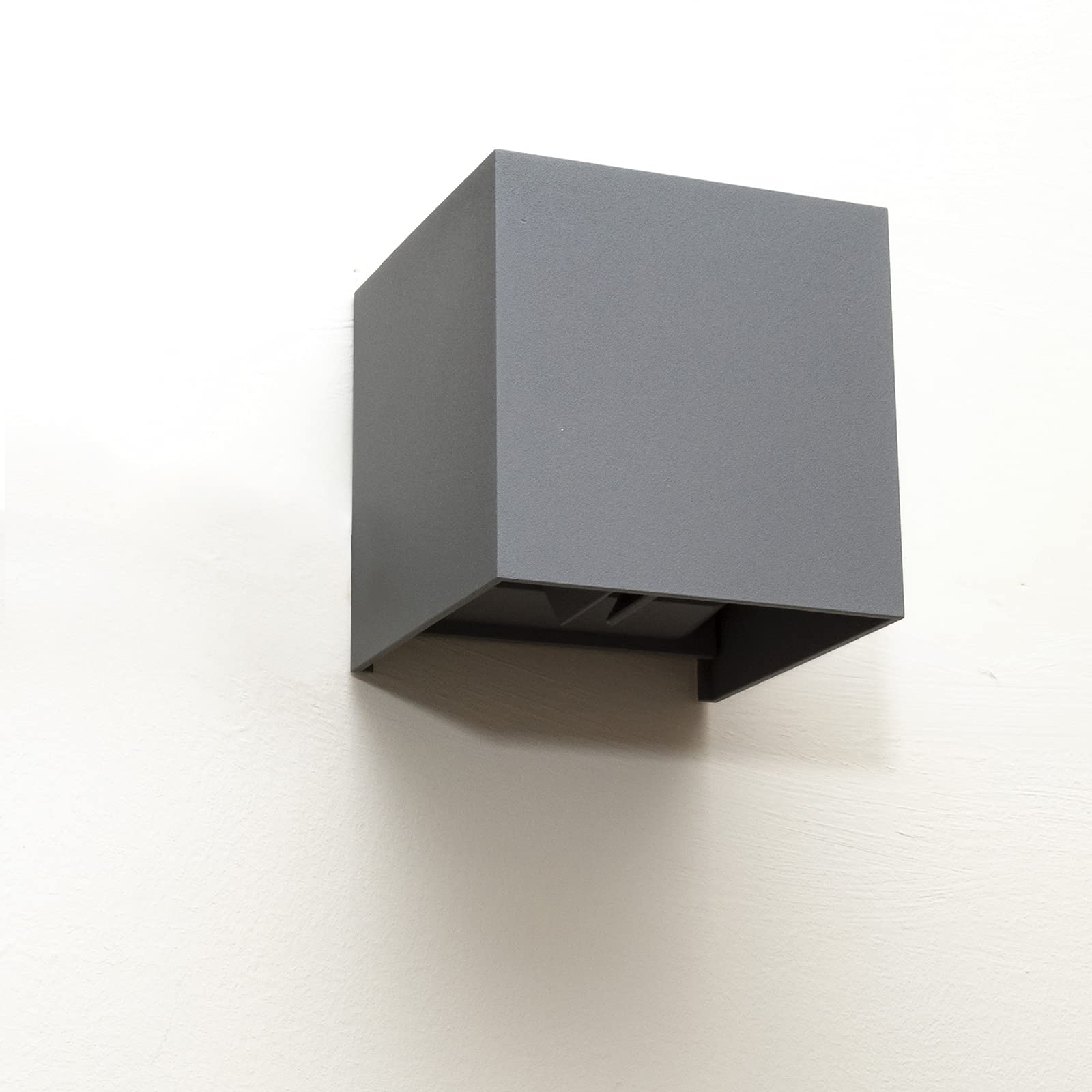 APPLIQUE CUBO LED PER ESTERNO A PARETE 12W IP65 LAMPADA DOPPIA LUCE REGOLABILE