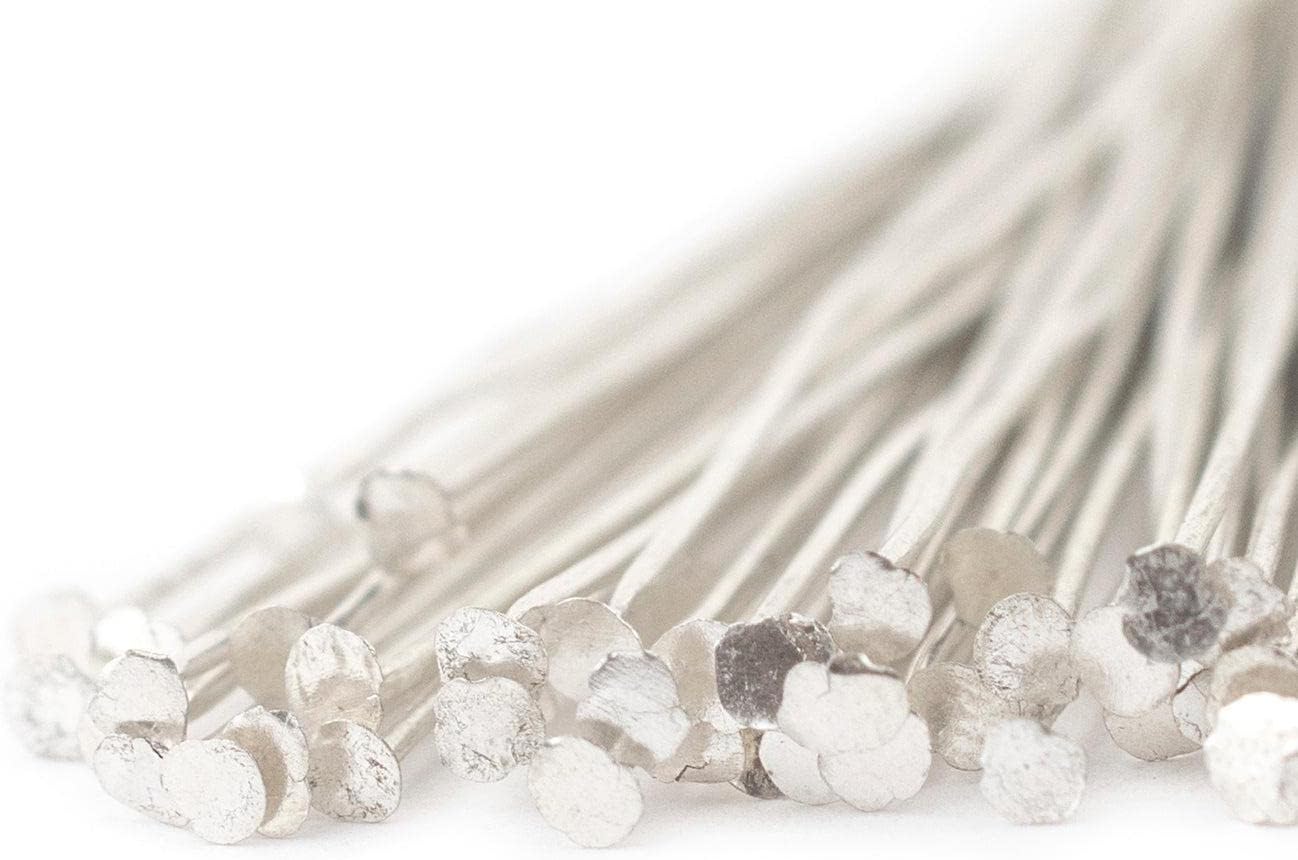 TheBeadChest Silver 21 Gauge 2.5 Inch Head Pins (Approx 100 pieces)