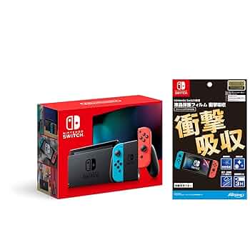 美品　Nintendo Switch 青/赤 Joy-Con付き　画面保護有 Nintendo Switch 青/赤 Joy-Con 本体 128GBSD付き Joy-Con (L/R