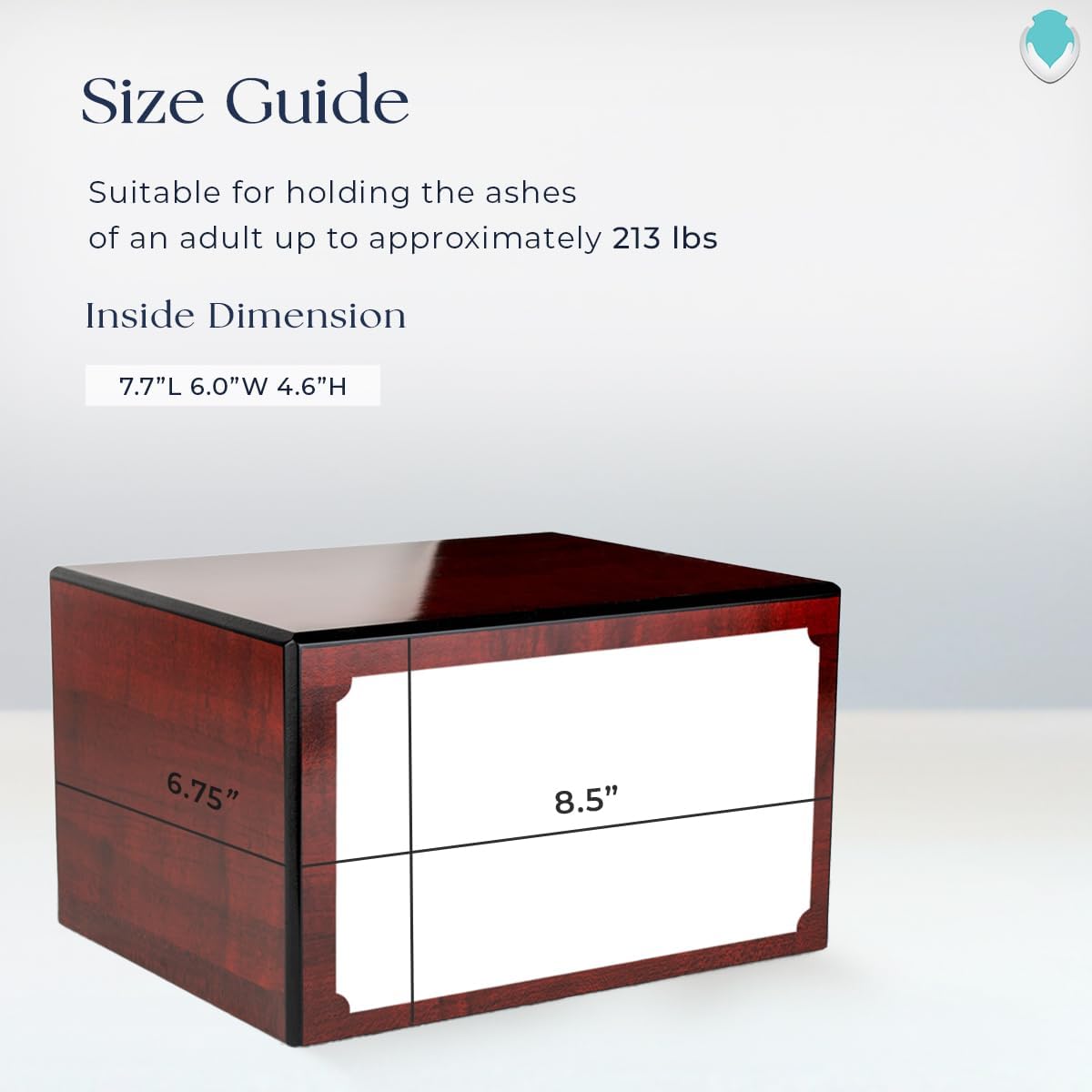 GetUrns Heritage Adult Cherry Wood Cremation Urn Box for Human Ashes I UV Printed Photo Wooden Urns for Male and Female I 213lbs