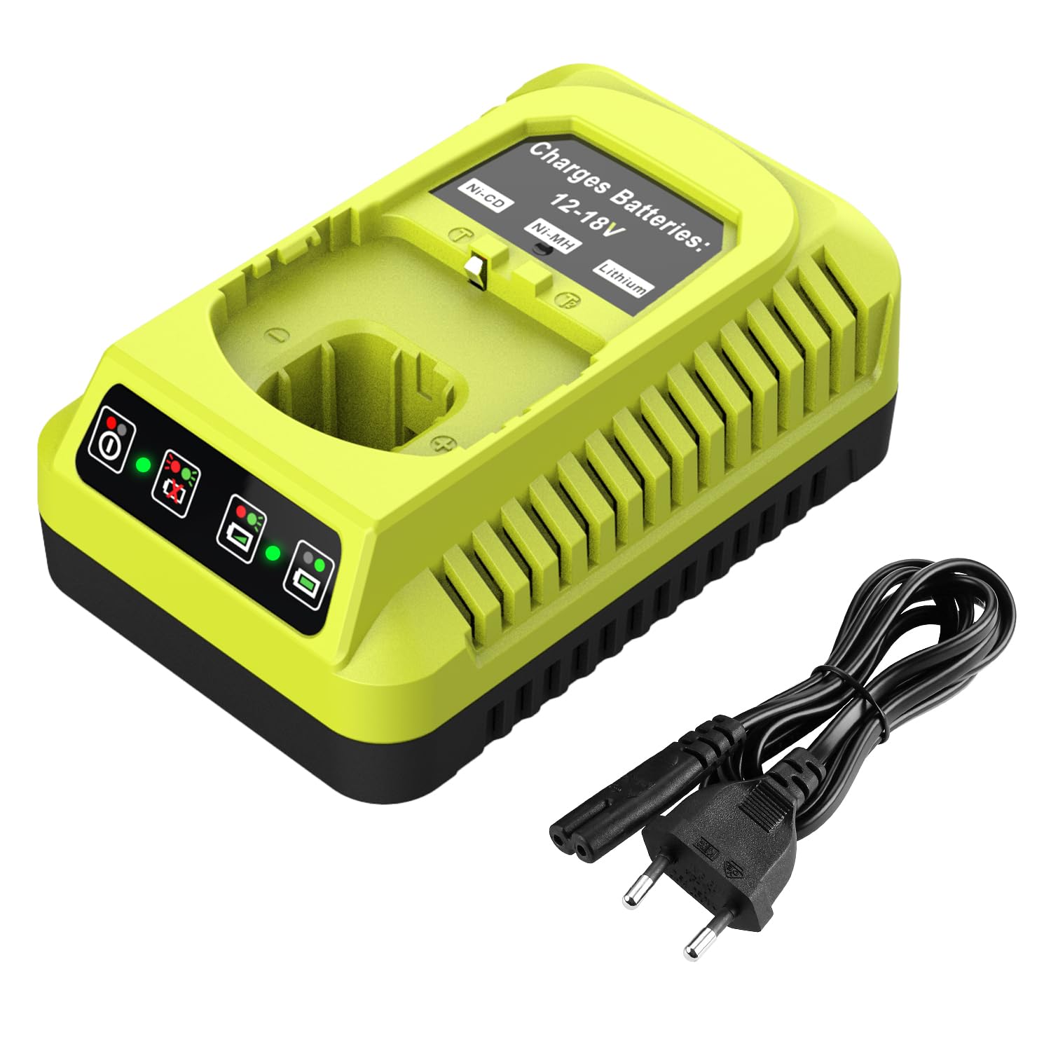 P117 Chargeur de Rechange pour Ryobi P118 12V-18V | Compatible avec Ryobi One+, P108 P107 P104 P105 P102 P103