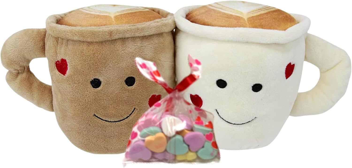 I Like You a Latte Plush with Heart Shaped Conversation