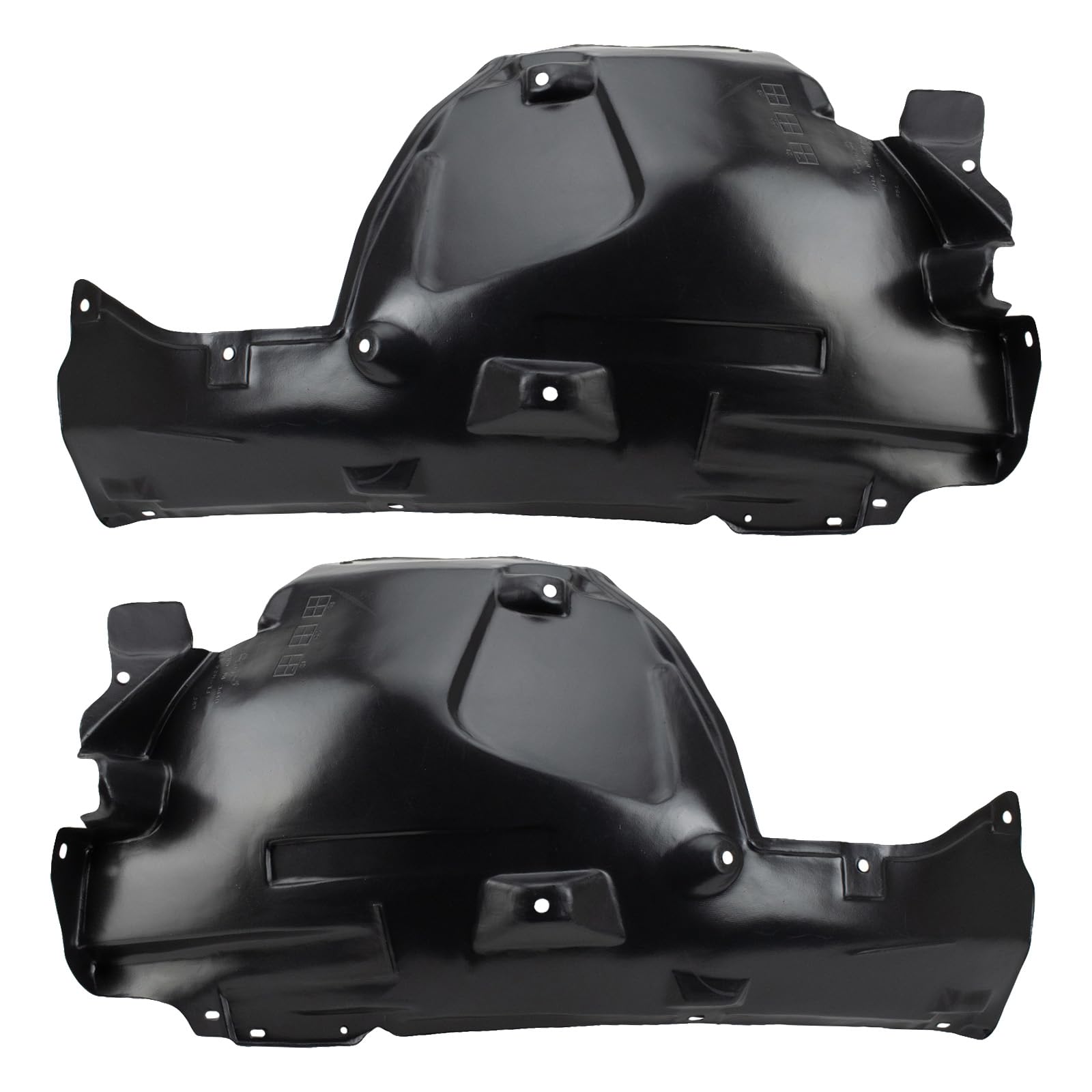 trq front inner fender liner set compatible with 2008-2013 infiniti g37