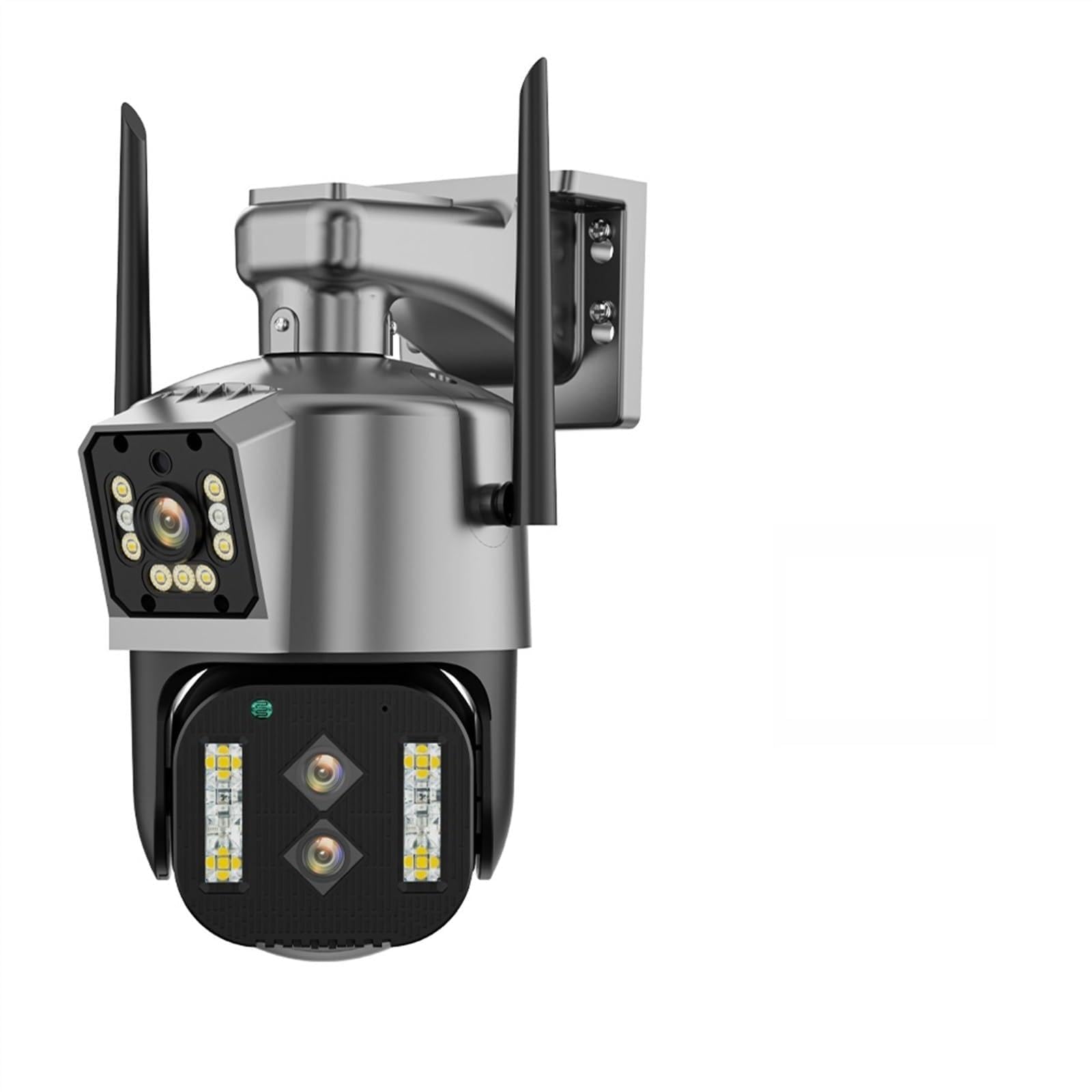 CVFRDD 6K HD IP Camera Outdoor 10X Zoom PTZ Camera Four Lens Three Dual Screen 5K 12MP 16MP Auto Tracking Video Surveillance(5K Add 32G Card)