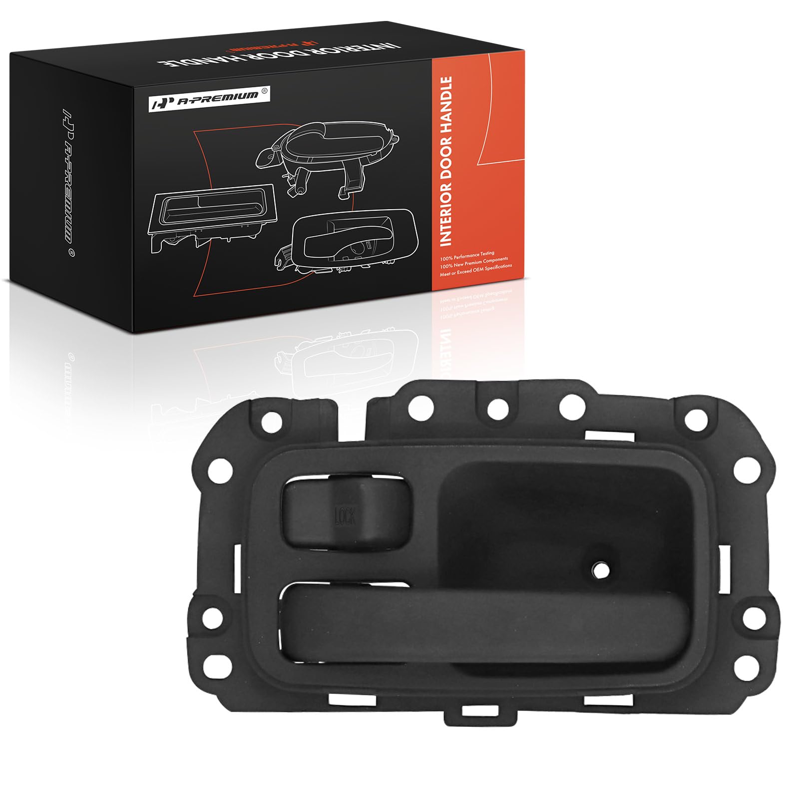 A-Premium Front or Rear Driver Side Interior Door Handle Compatible with Jeep XJ Series Cherokee 1997 1998 1999 2000 2001, Textured Black, Replace#