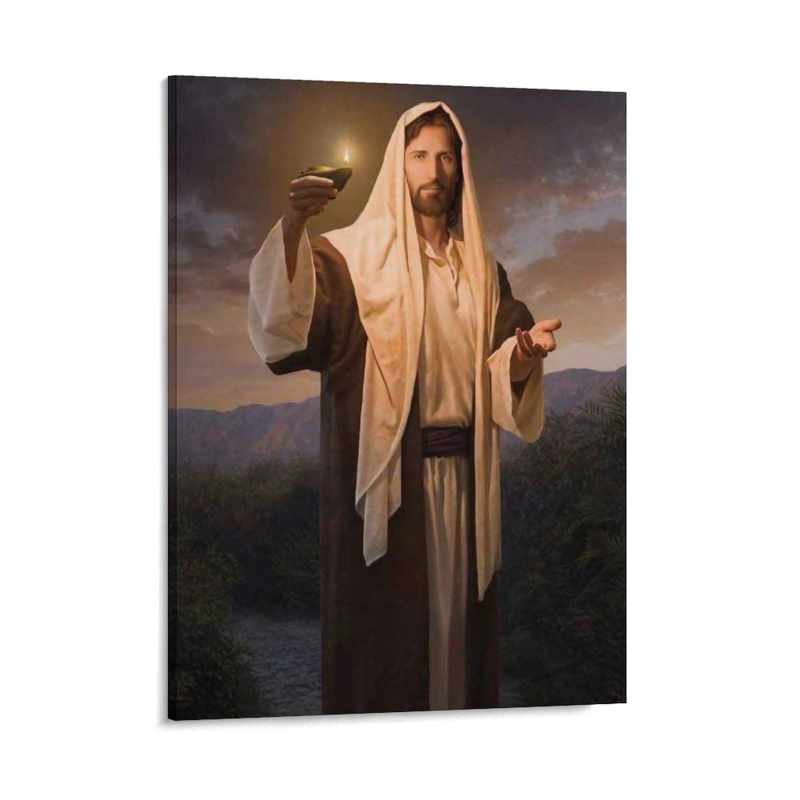 Jesus Light of The World by Simon Dewey Jesus Christ Prints Wall Art Poster Poster Cool Artworks Painting Wall Art Canvas Prints Hanging Picture Frame Home Decor Posters Gift 11x14inch(28x35cm)