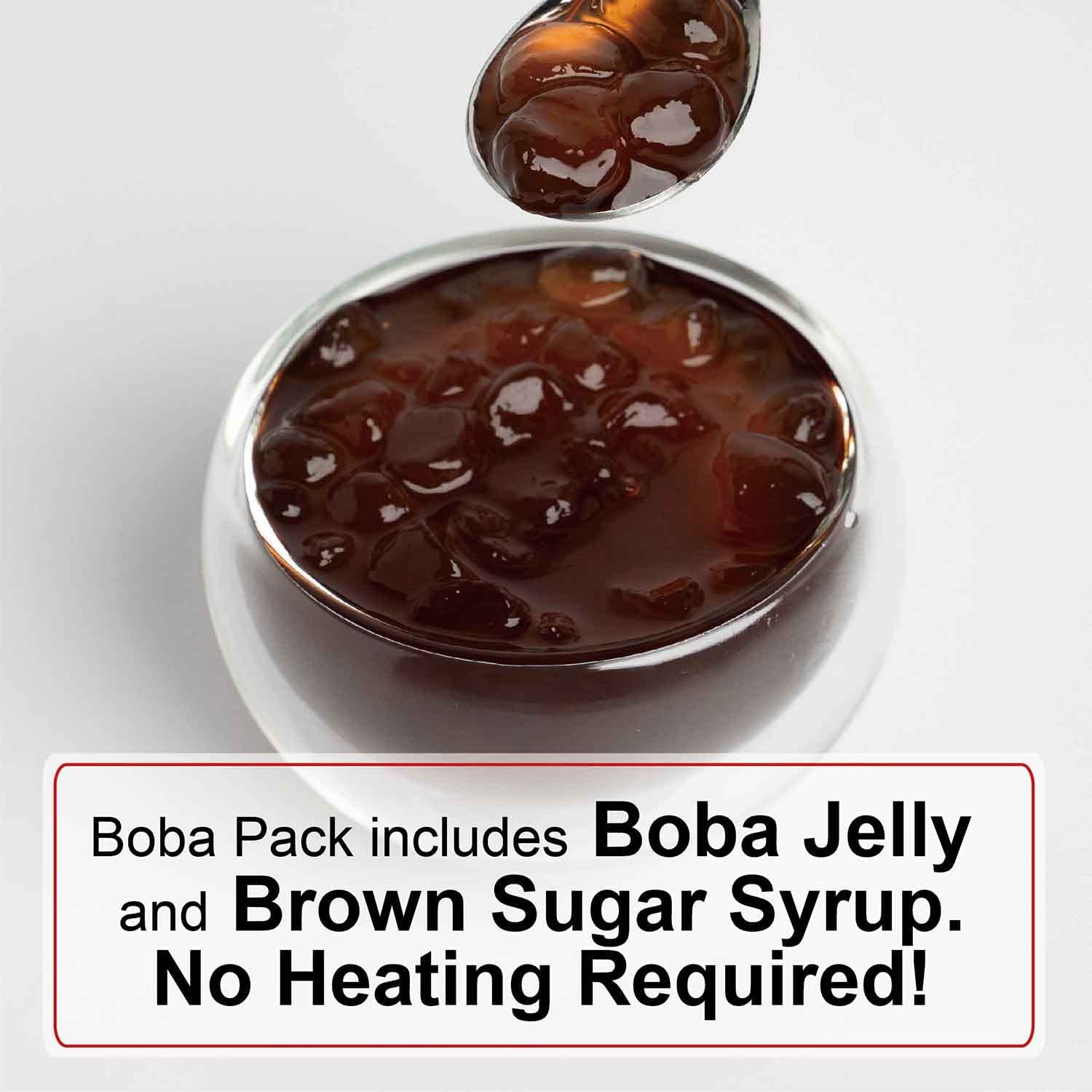 King Ping Best Tea Boba Bubble Milk Tea Kit with Brown Sugar Boba