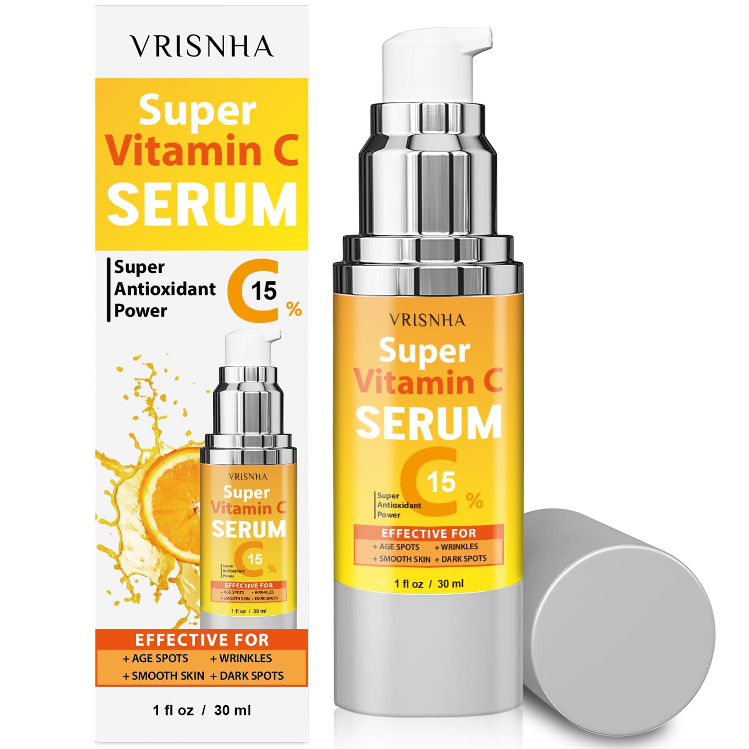 Super Vitamin C Serum for Women: Hydrating Anti-Aging with Vitamin C, Hyaluronic Acid, Vitamin E - Facial Skin Care Over 50 60 70, Firming, Lifting,
