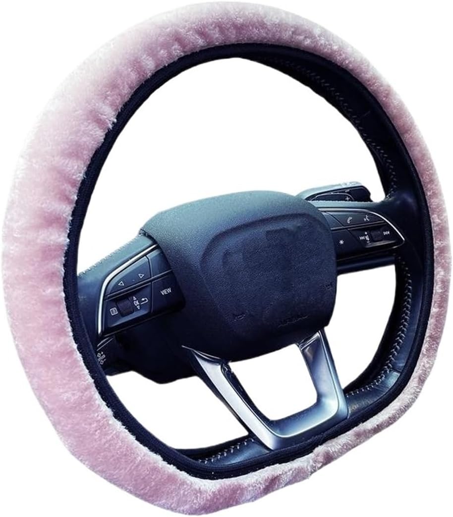 Car Steering Wheel Covers Car Steering Wheel Cover Winter Warm Anti-Slip Auto Interior Protector Decor Wheel Steering Protector(Beige)
