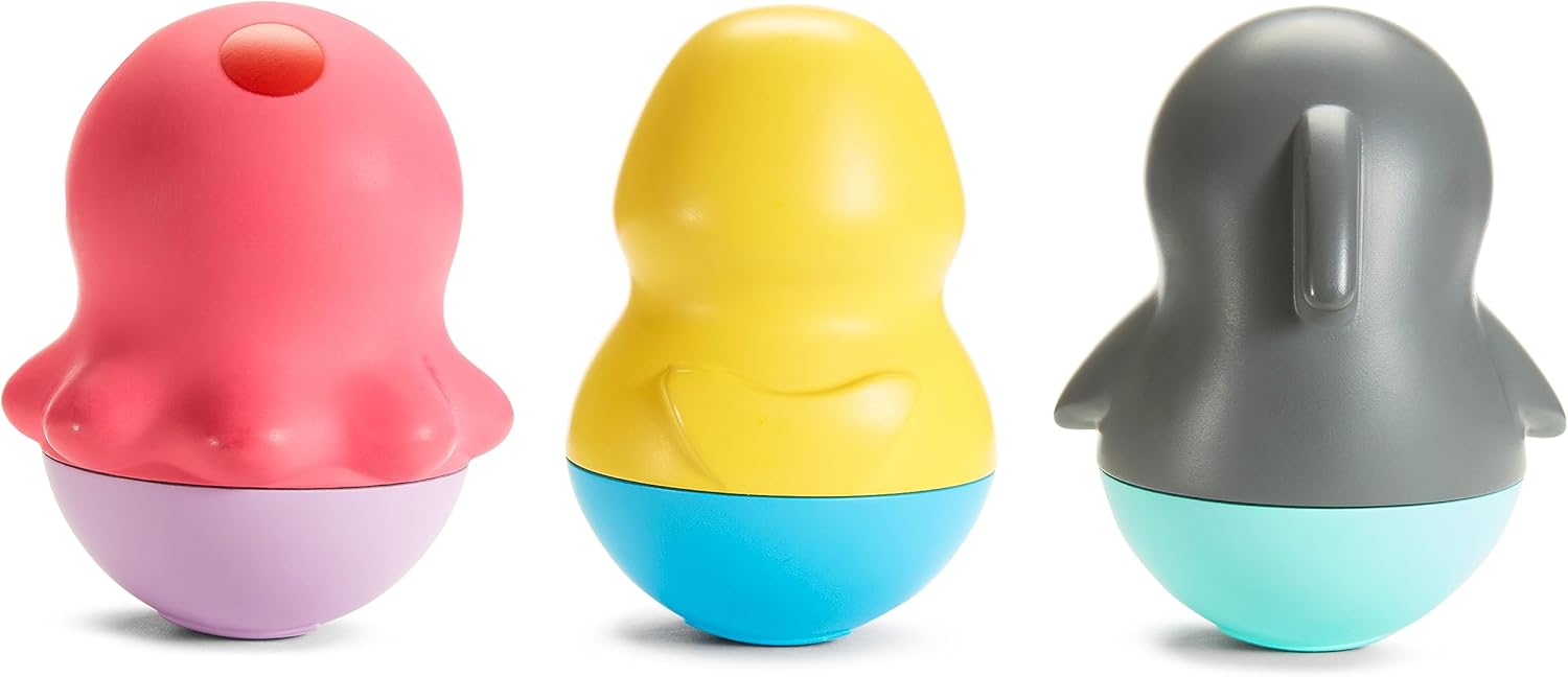 Munchkin® Bath Bobbers Mold Free Baby and Toddler Bath Toy, 6+ Months, Dolphin/Walrus/Octopus 3 Pack Dolphin/Walrus/Octopus image 3 of 6 B0CF391C29