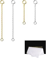 Vista 12 de Extensores de collar para mujer, extensor de pulsera de oro, extensión de joyería de cadena dorada para tobillera para mujer, juego de 2 piezas