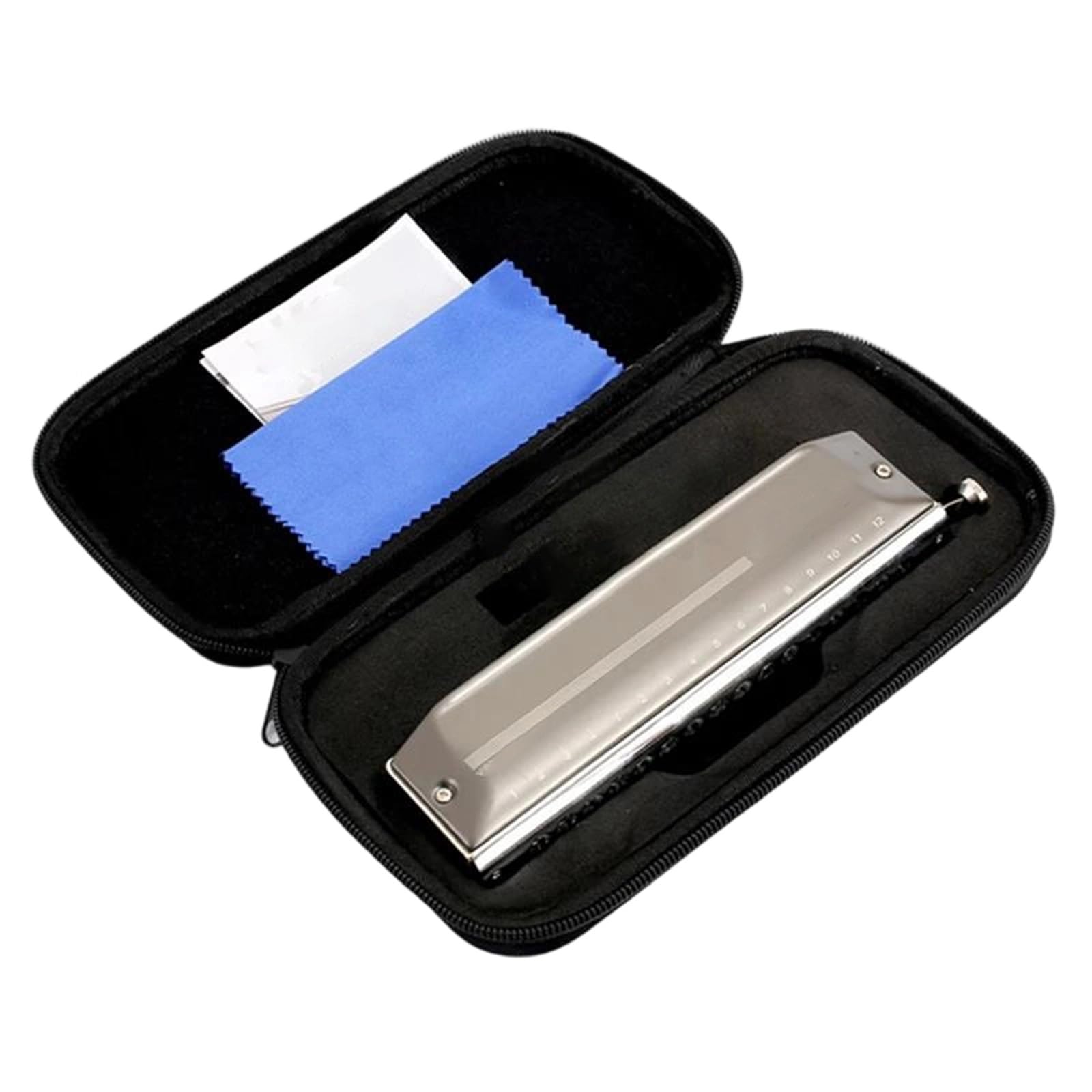 Eoweiot Chromatic Harmonica Set, 16 Holes, 64 Notes, C Key, Aluminum Comb, Portable Music Instrument for Beginners and Professionals